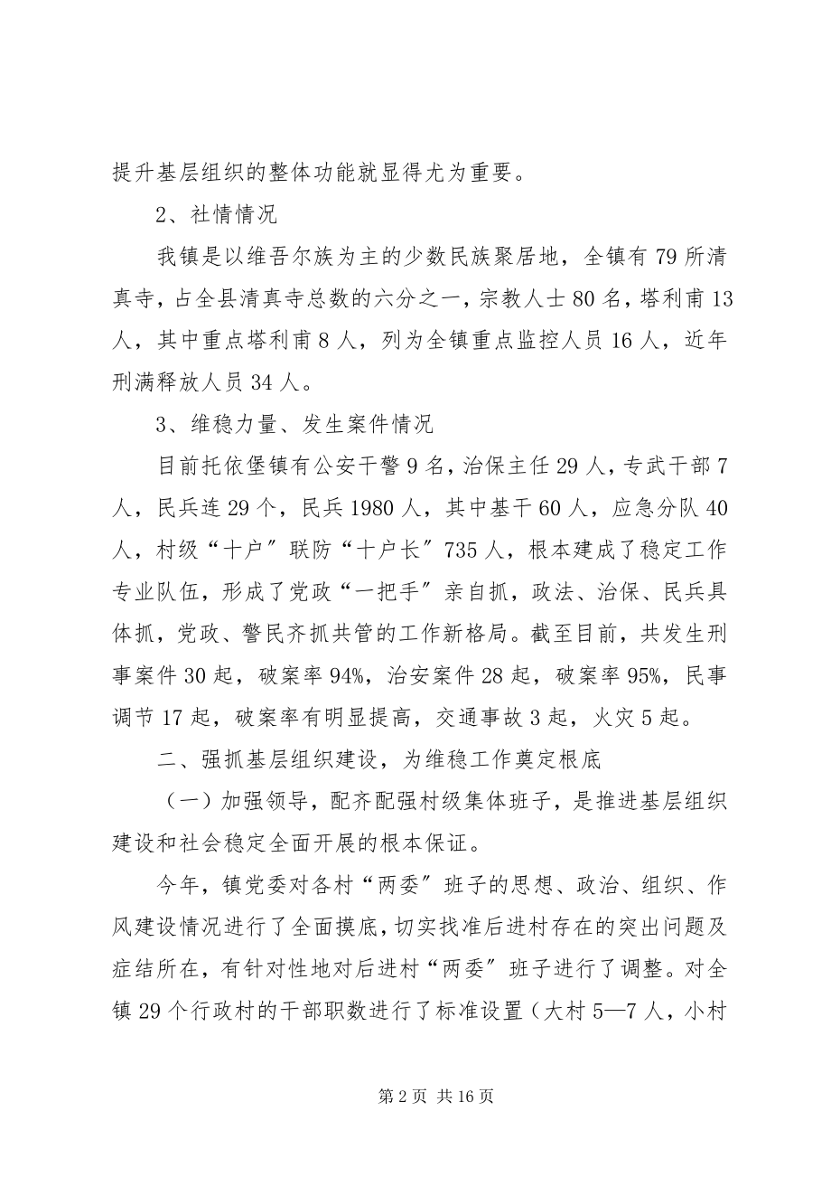 2023年镇基层组织建设和维护社会稳定工作调研.docx_第2页