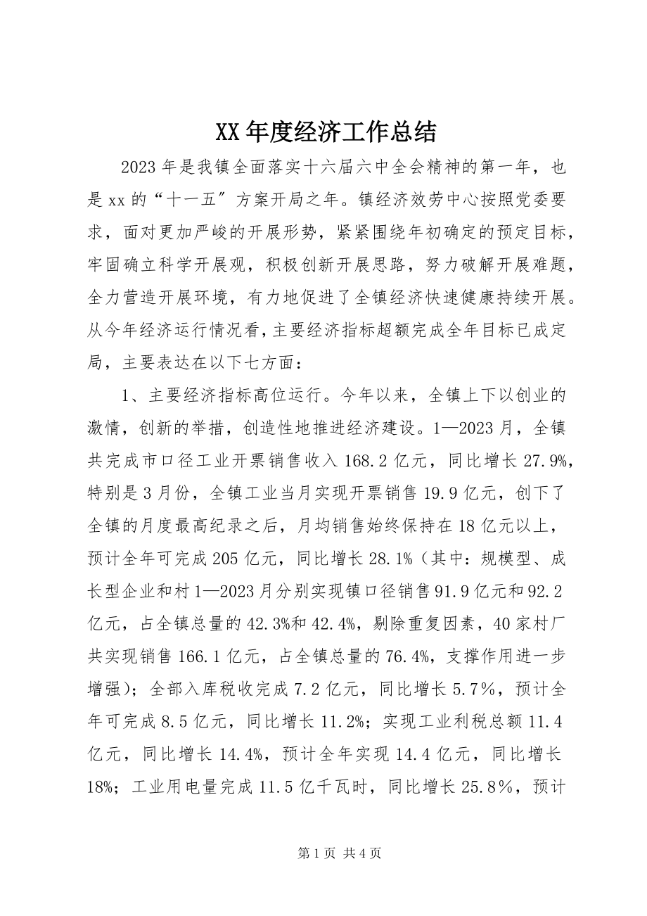 2023年经济工作总结.docx_第1页