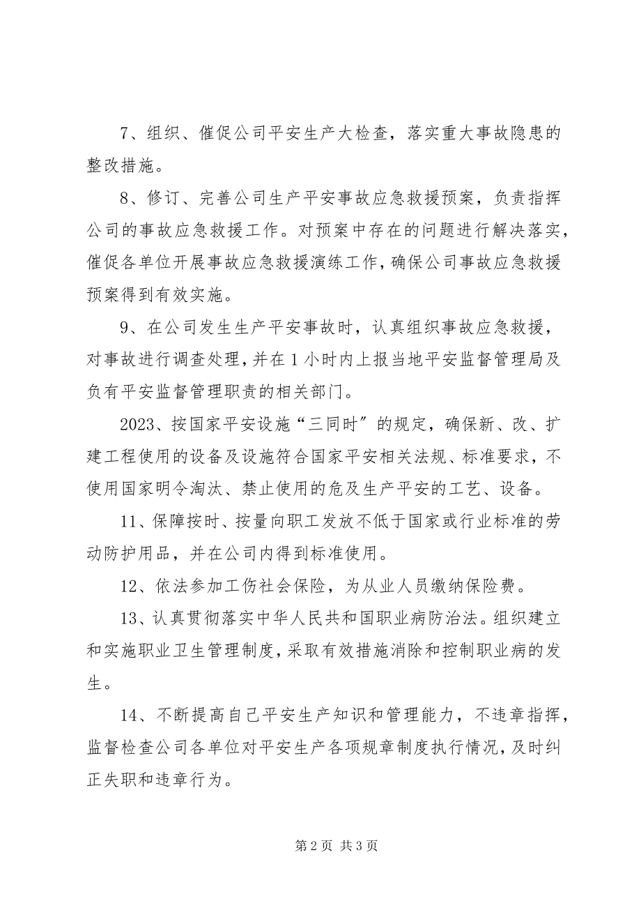 2023年主要负责人的安全承诺书小编整理.docx_第2页