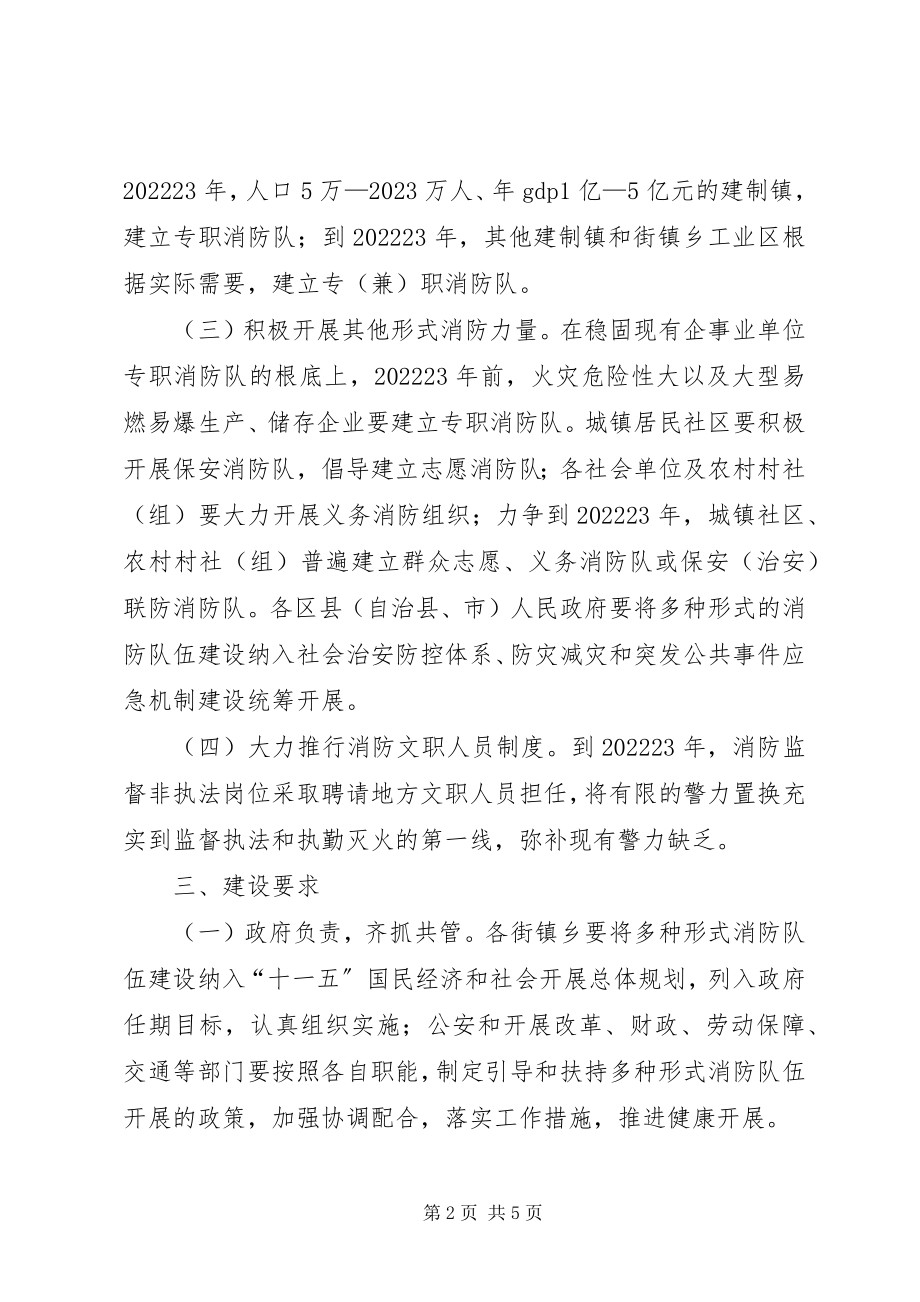 2023年多种形式消防队伍建设意见.docx_第2页