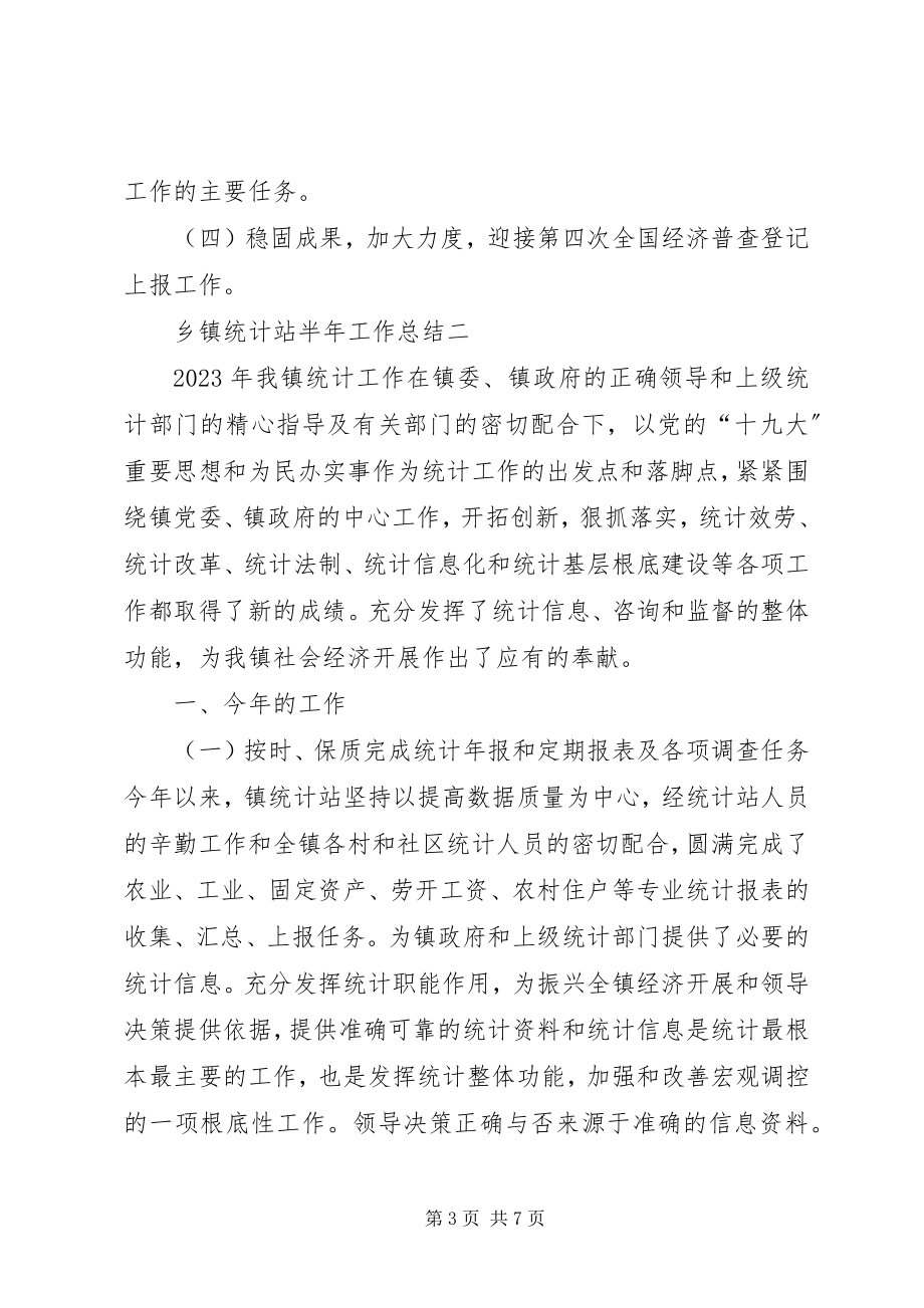 2023年乡镇统计站半年工作总结.docx_第3页