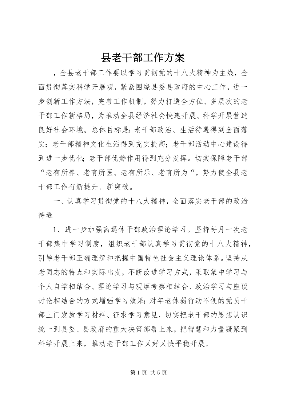 2023年县老干部工作计划.docx_第1页