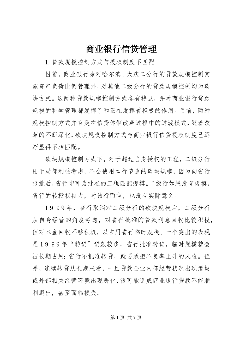 2023年商业银行信贷管理.docx_第1页