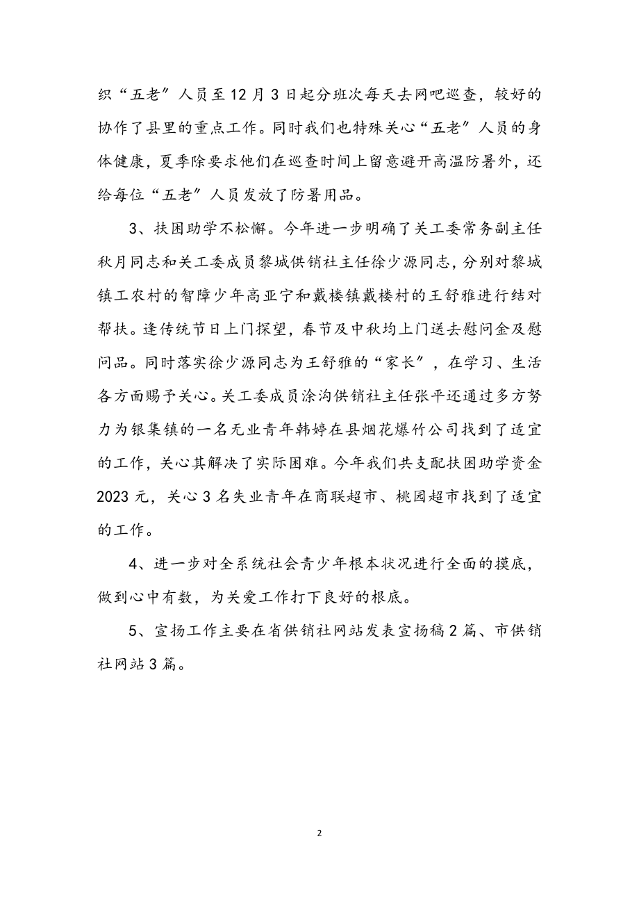 2023年供销社关工委年度工作小结.docx_第2页