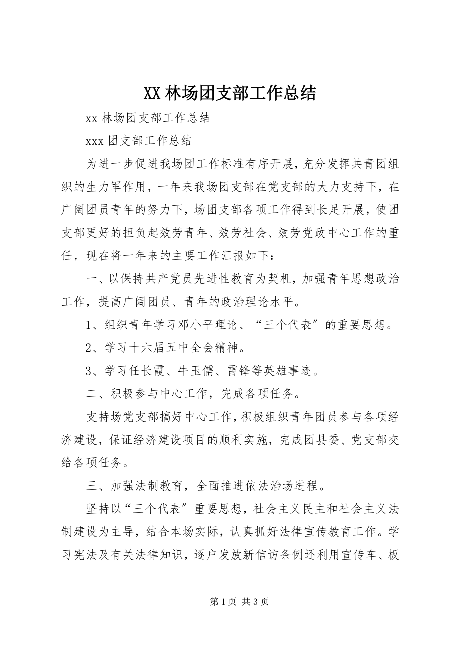 2023年XX林场团支部工作总结.docx_第1页