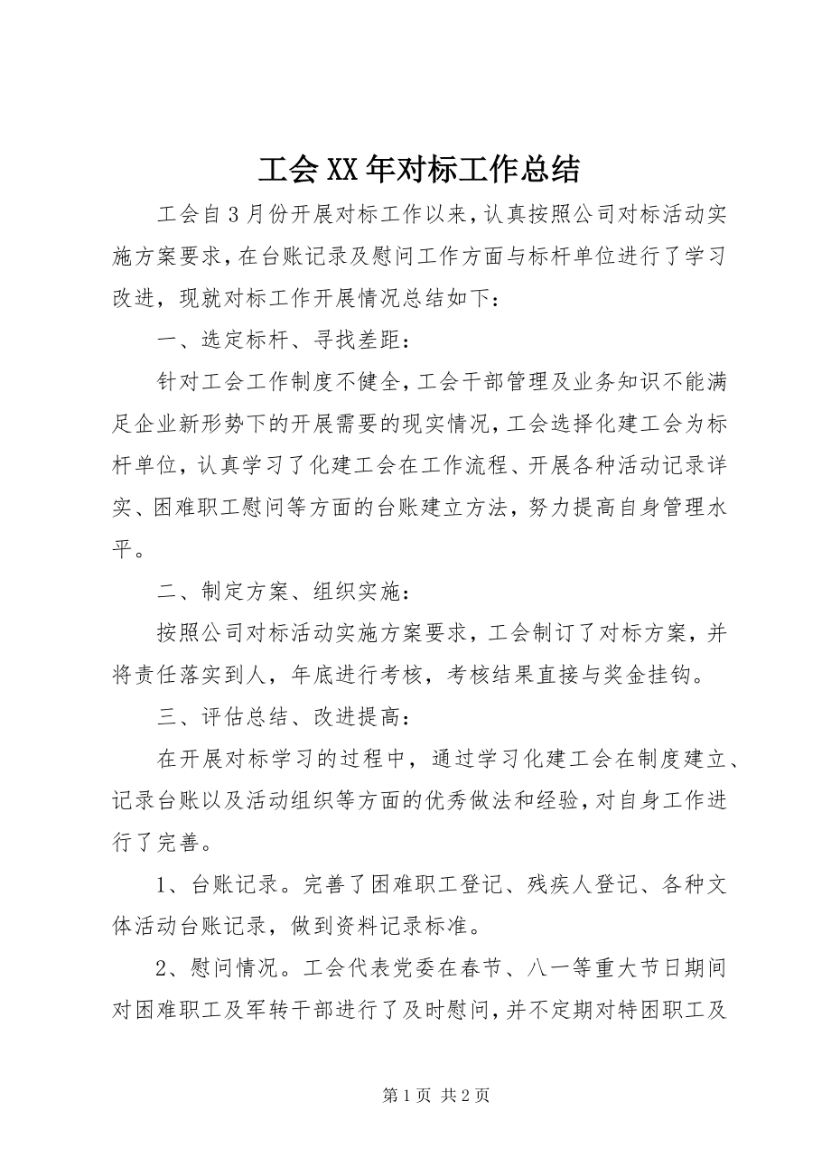 2023年工会某年对标工作总结.docx_第1页