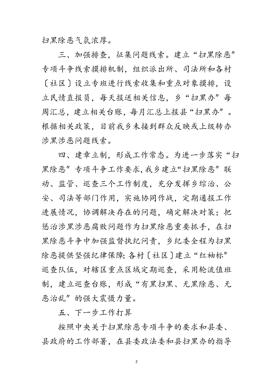 2023年副乡长扫黑除恶工作汇报范文.doc_第2页