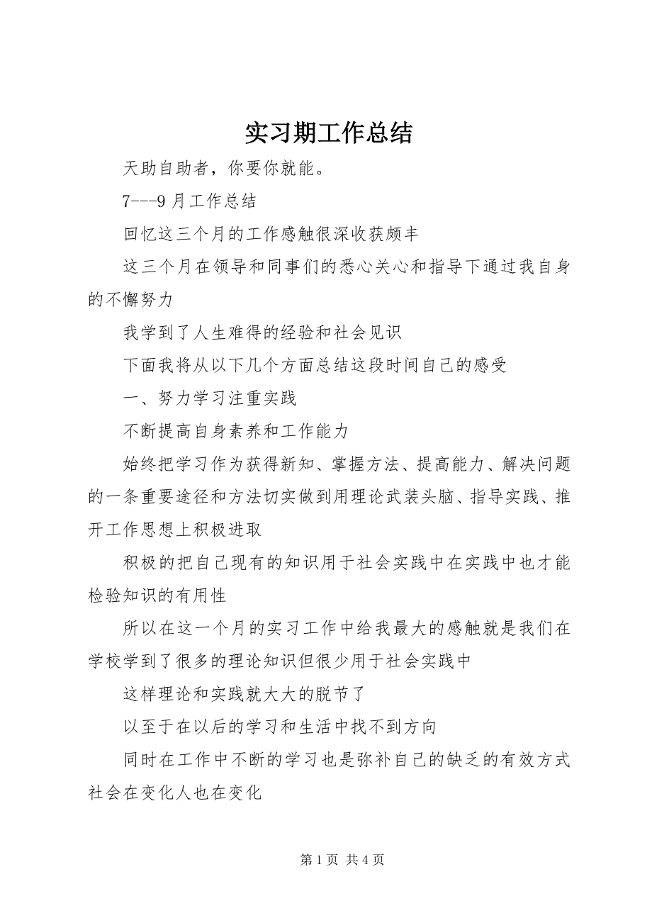 2023年实习期工作总结.docx_第1页