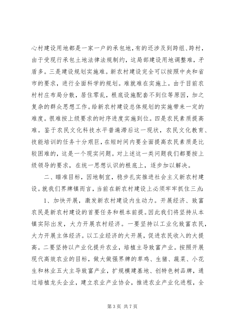 2023年社会主义新农村建设调研座谈会汇报讲话材料.docx_第3页