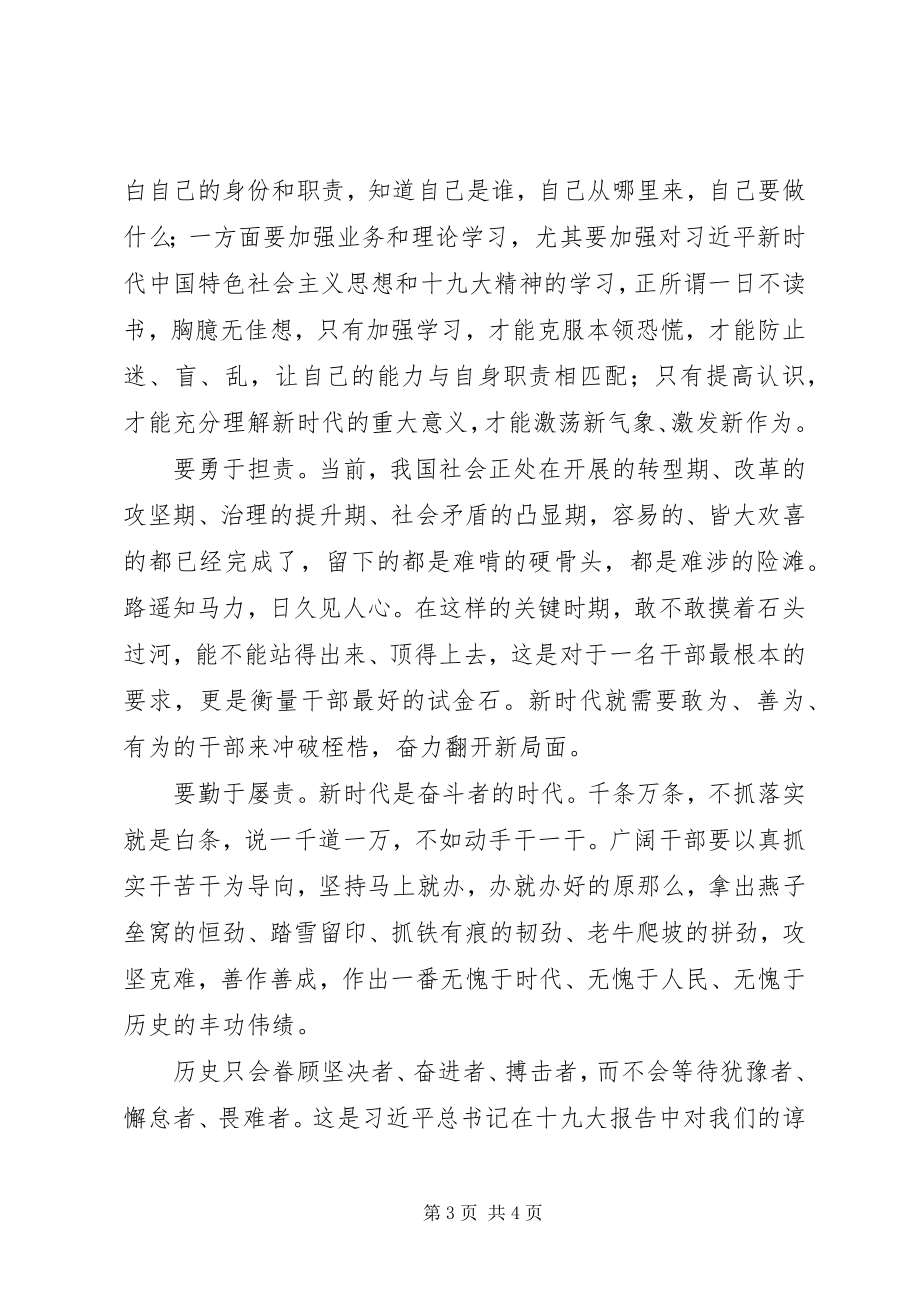 2023年“担当有为狠抓落实”的党课讲稿3篇.docx_第3页