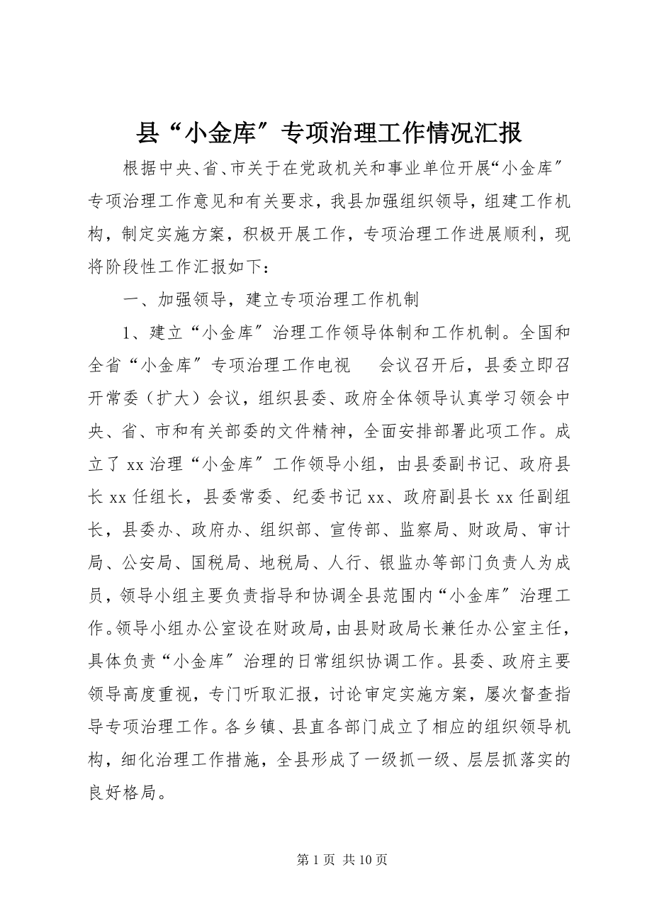 2023年县“小金库”专项治理工作情况汇报.docx_第1页