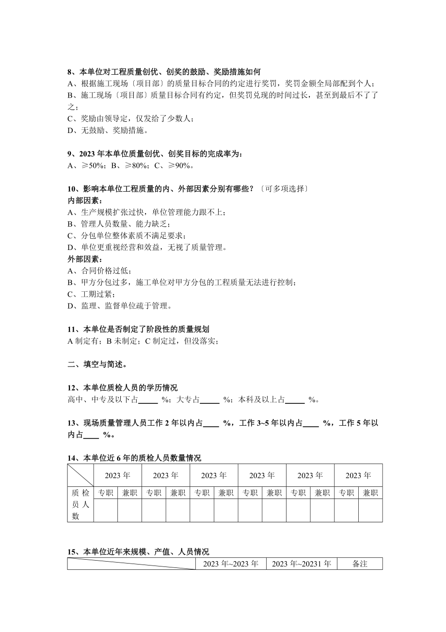 2023年建筑工程施工现场质量控制体系研究调查问卷.doc_第2页