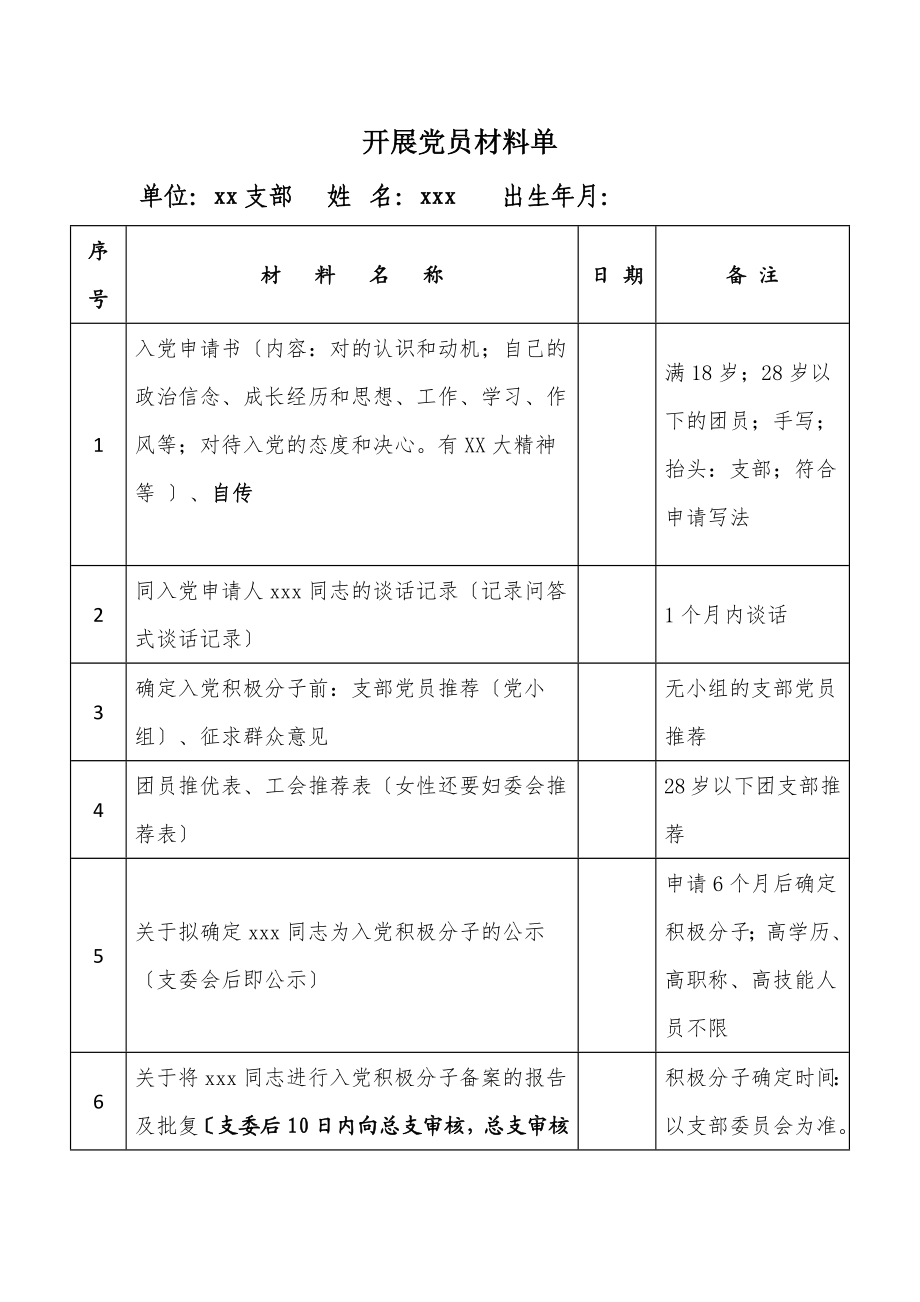 2023年发展党员材料单.docx_第1页