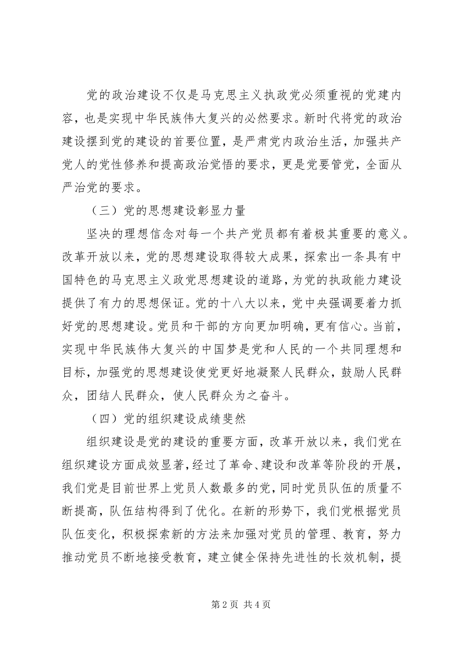 2023年改革开放40周年党的建设成就学习心得.docx_第2页