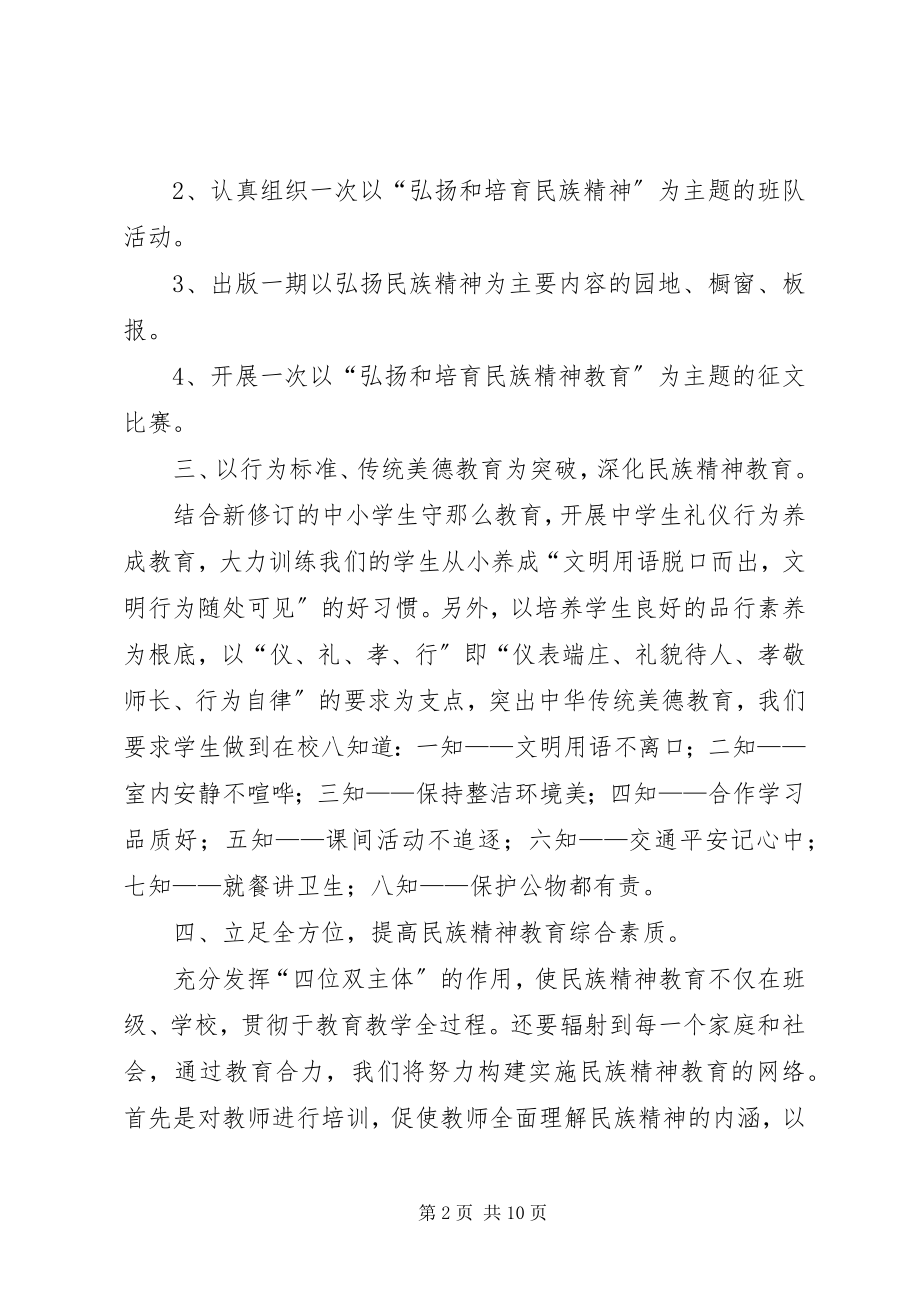 2023年弘扬和培育民族精神教育月活动方案.docx_第2页