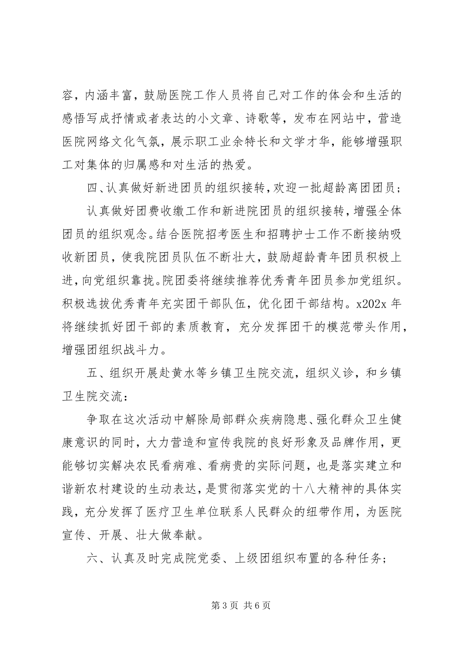 2023年医院团支部下半年工作计划.docx_第3页