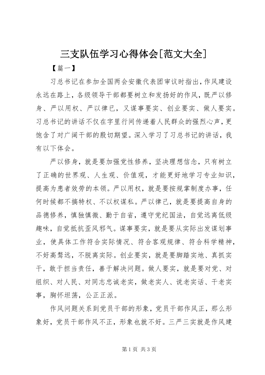 2023年三支队伍学习心得体会大全2.docx_第1页