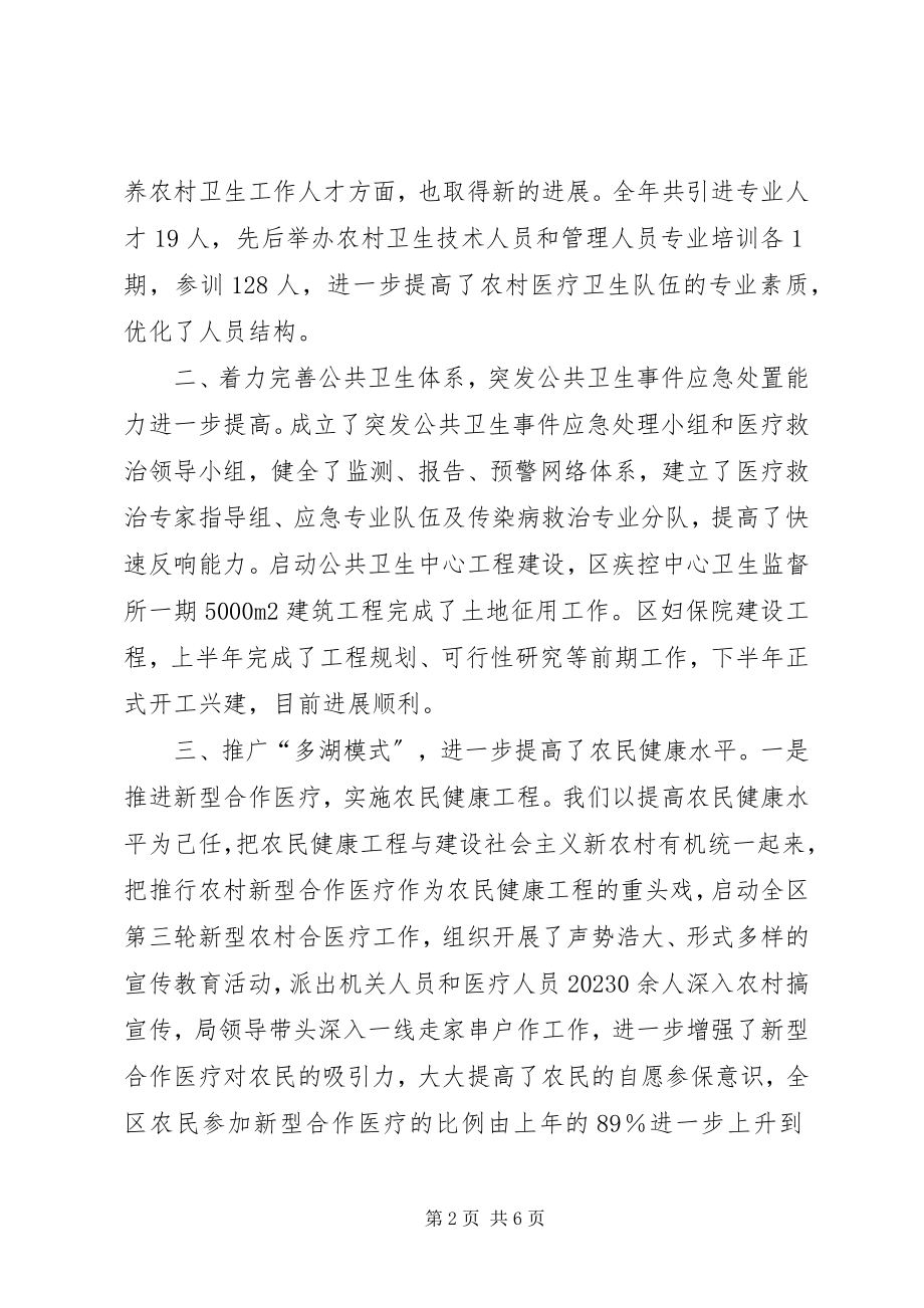 2023年区卫生局年度工作总结.docx_第2页