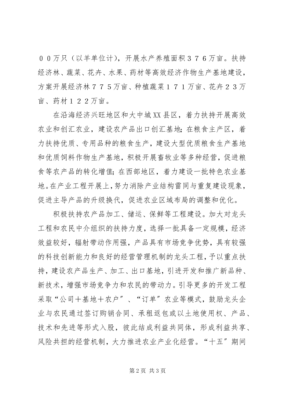 2023年我国农业综合开发将支持和促进农业结构调整.docx_第2页