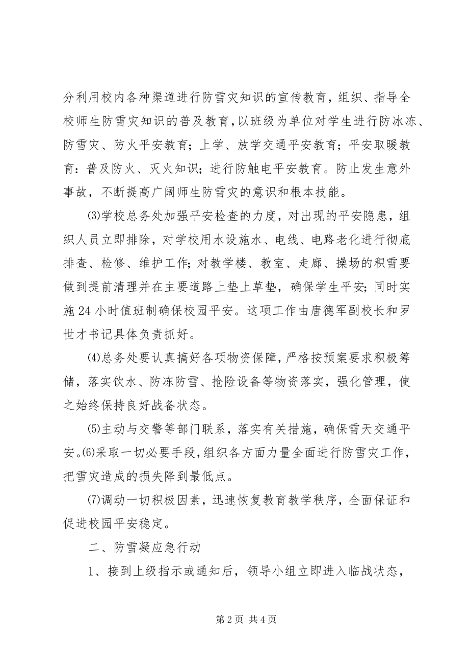 2023年金堡中学防雪凝灾害应急工作预案.docx_第2页