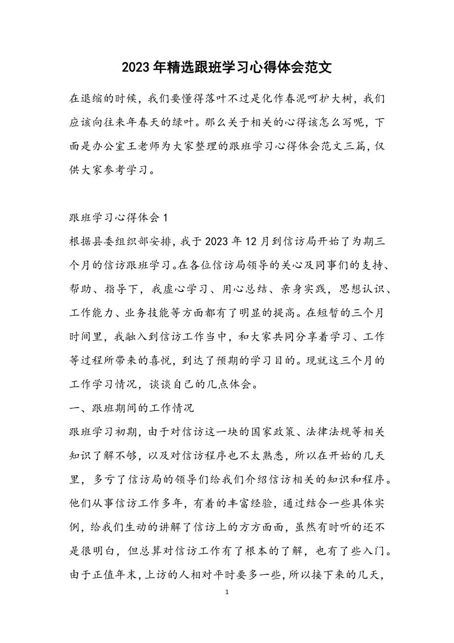 2023年跟班学习心得体会.docx_第1页