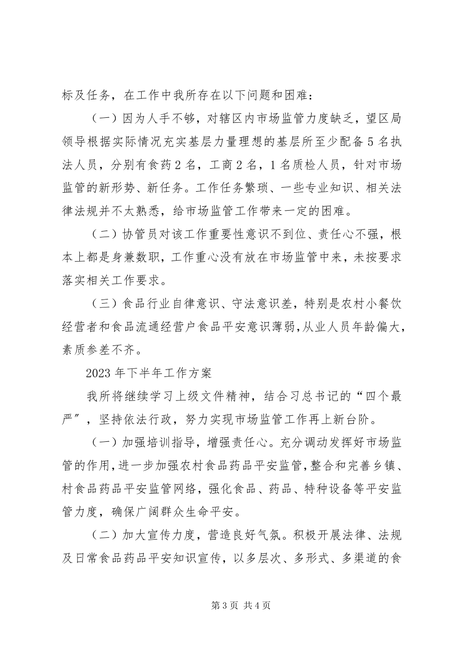 2023年市场监管所上半年工作总结.docx_第3页