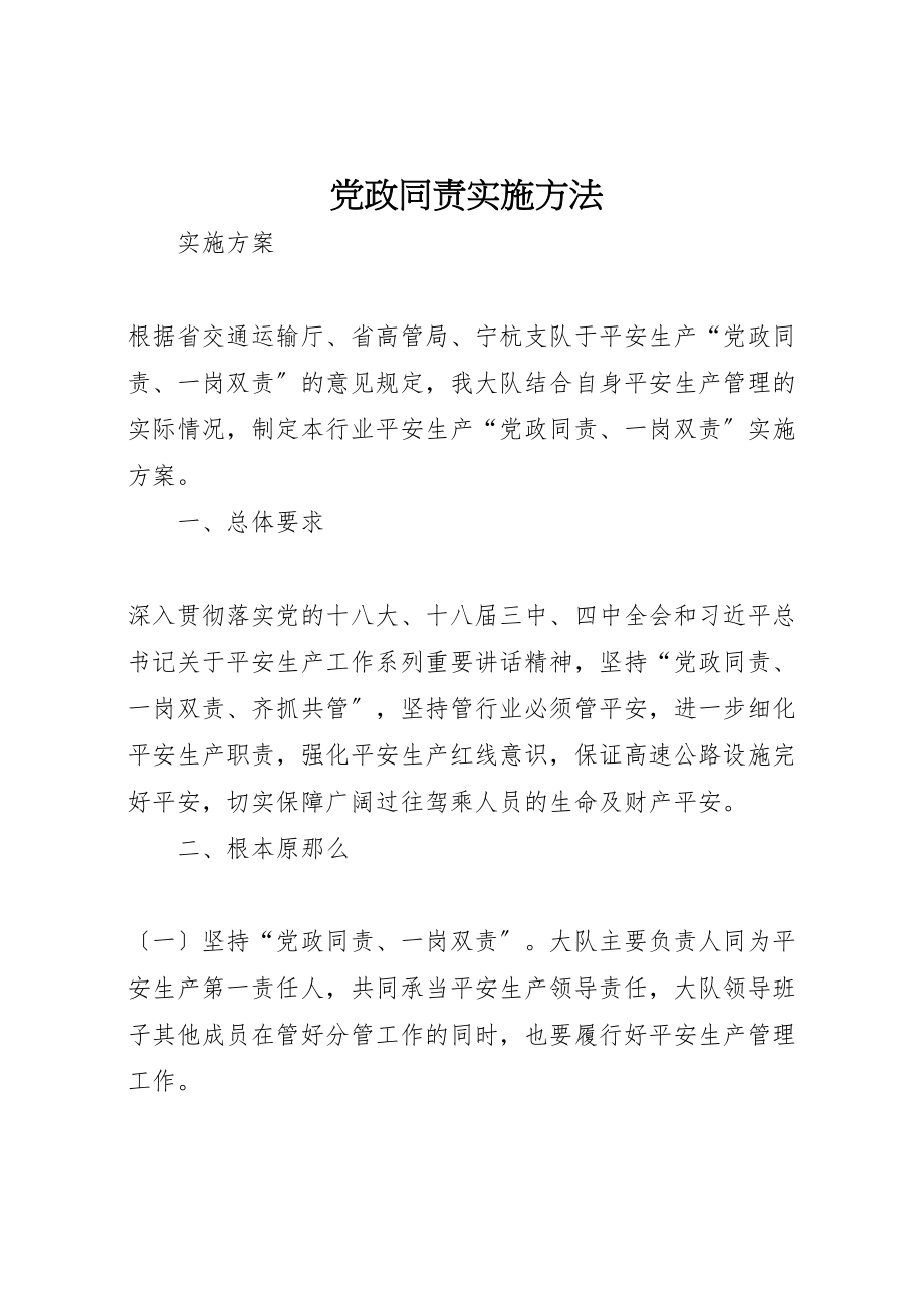 2023年党政同责实施办法.doc_第1页