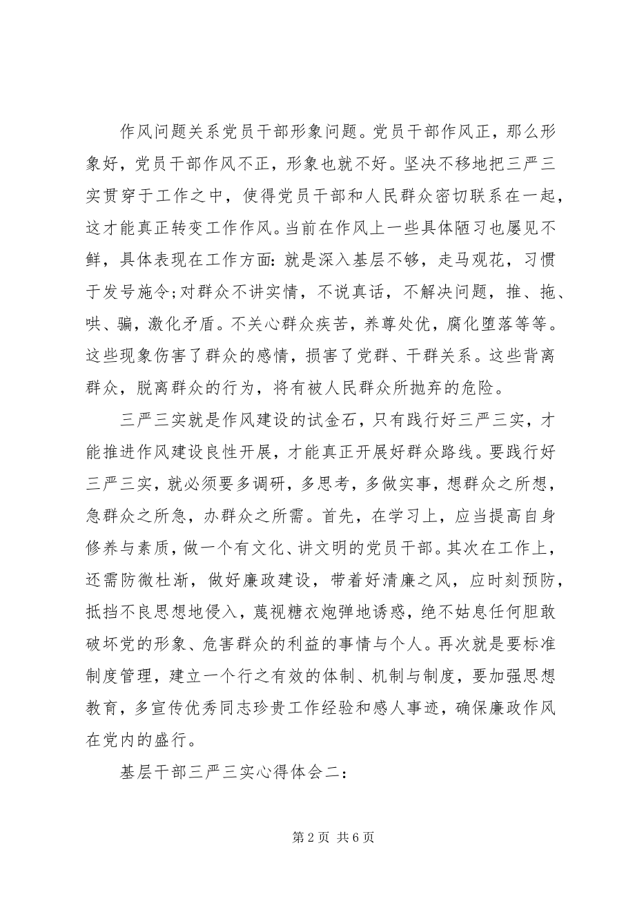 2023年基层干部三严三实心得体会3篇.docx_第2页