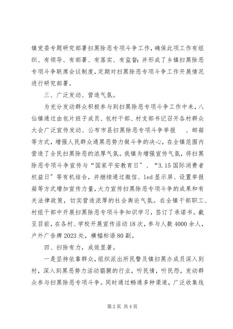 2023年扫黑除恶专项斗争半年工作总结促进“平安乡镇”建设.docx_第2页