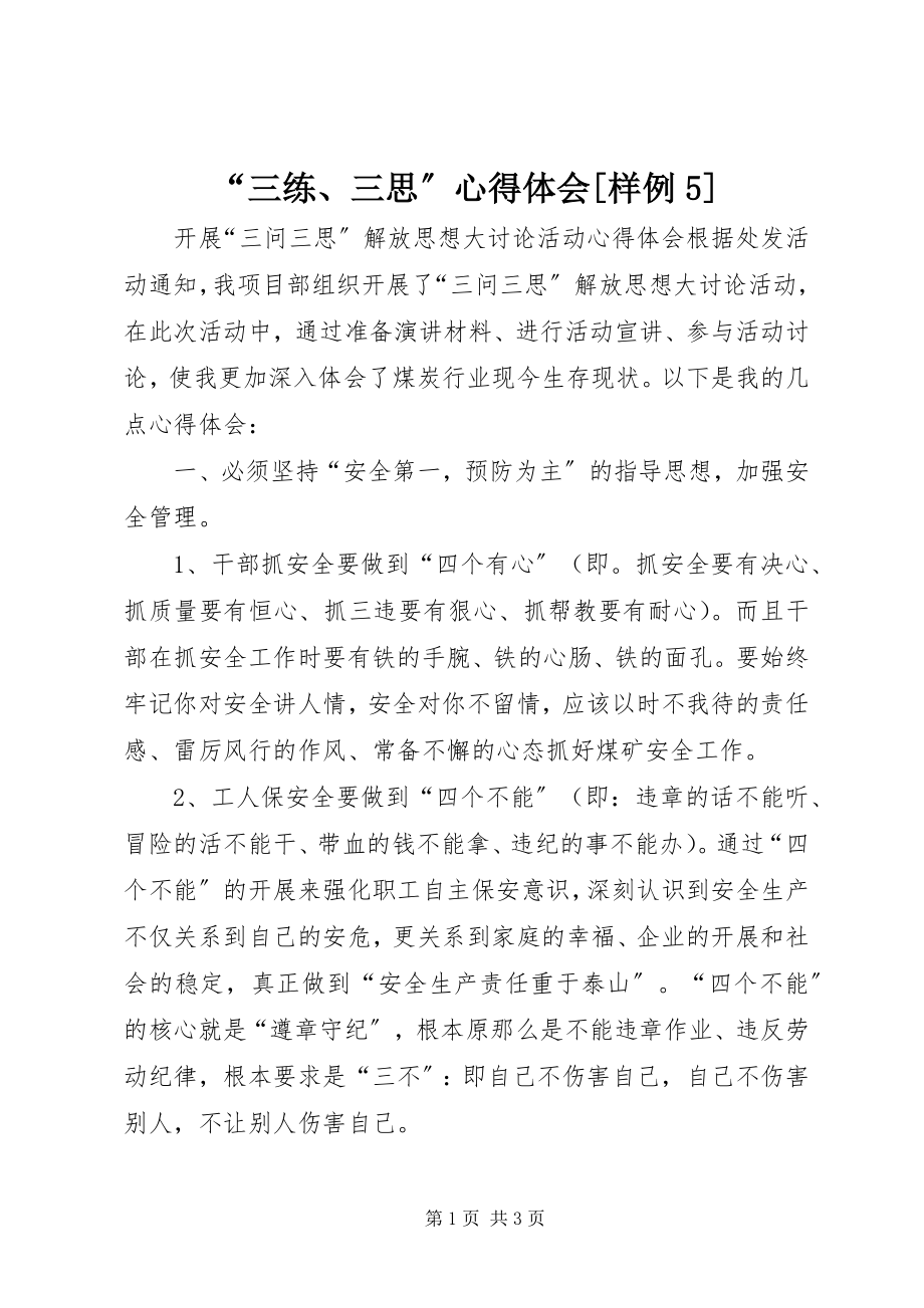 2023年三练三思心得体会样例.docx_第1页