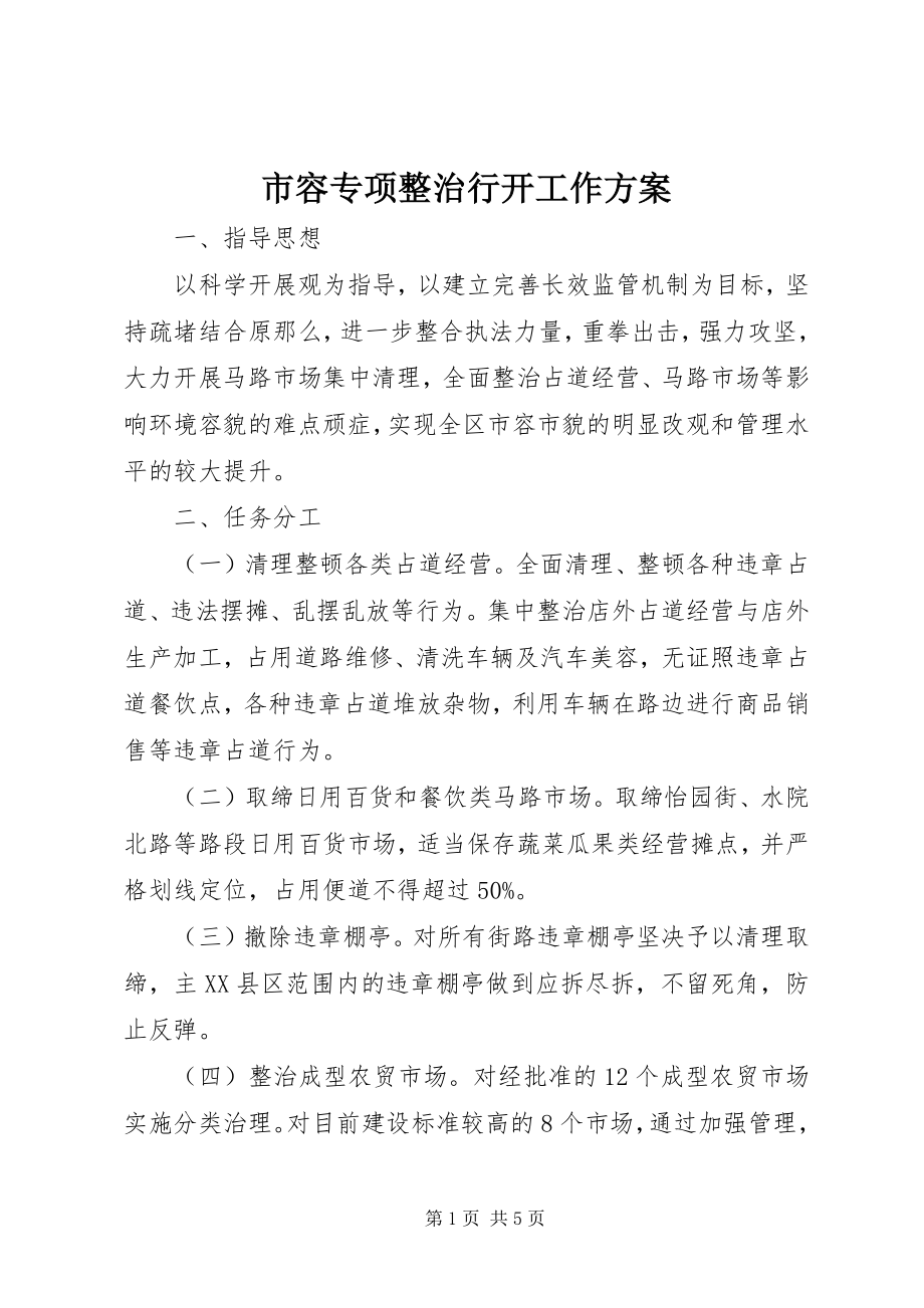 2023年市容专项整治行动工作计划.docx_第1页