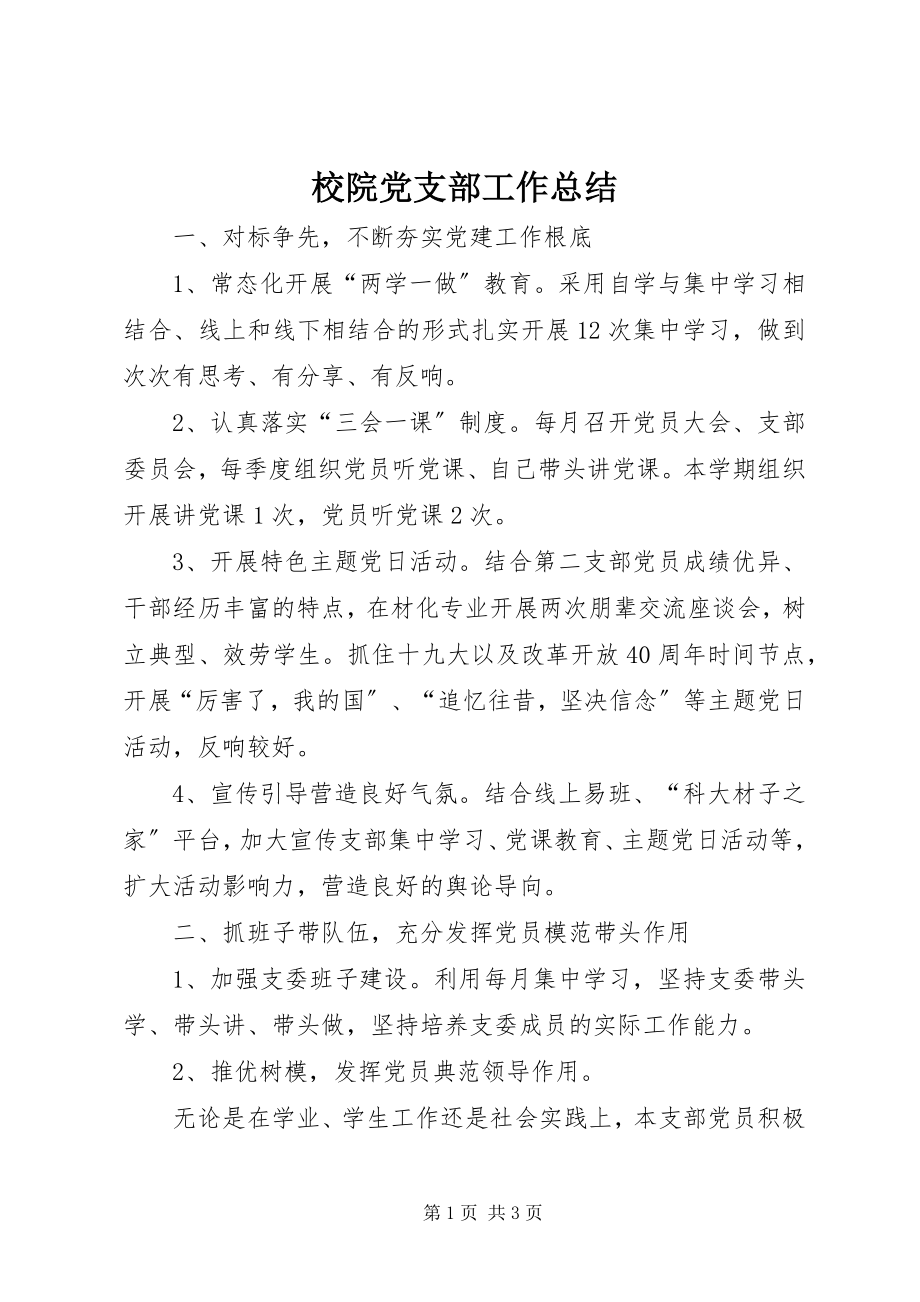 2023年校院党支部工作总结.docx_第1页