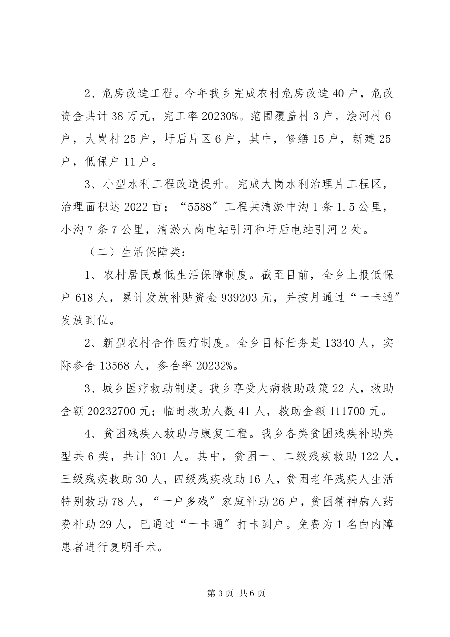 2023年乡镇年度民生工程工作总结及工作计划.docx_第3页