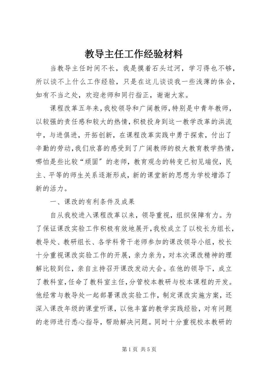 2023年教导主任工作经验材料.docx_第1页