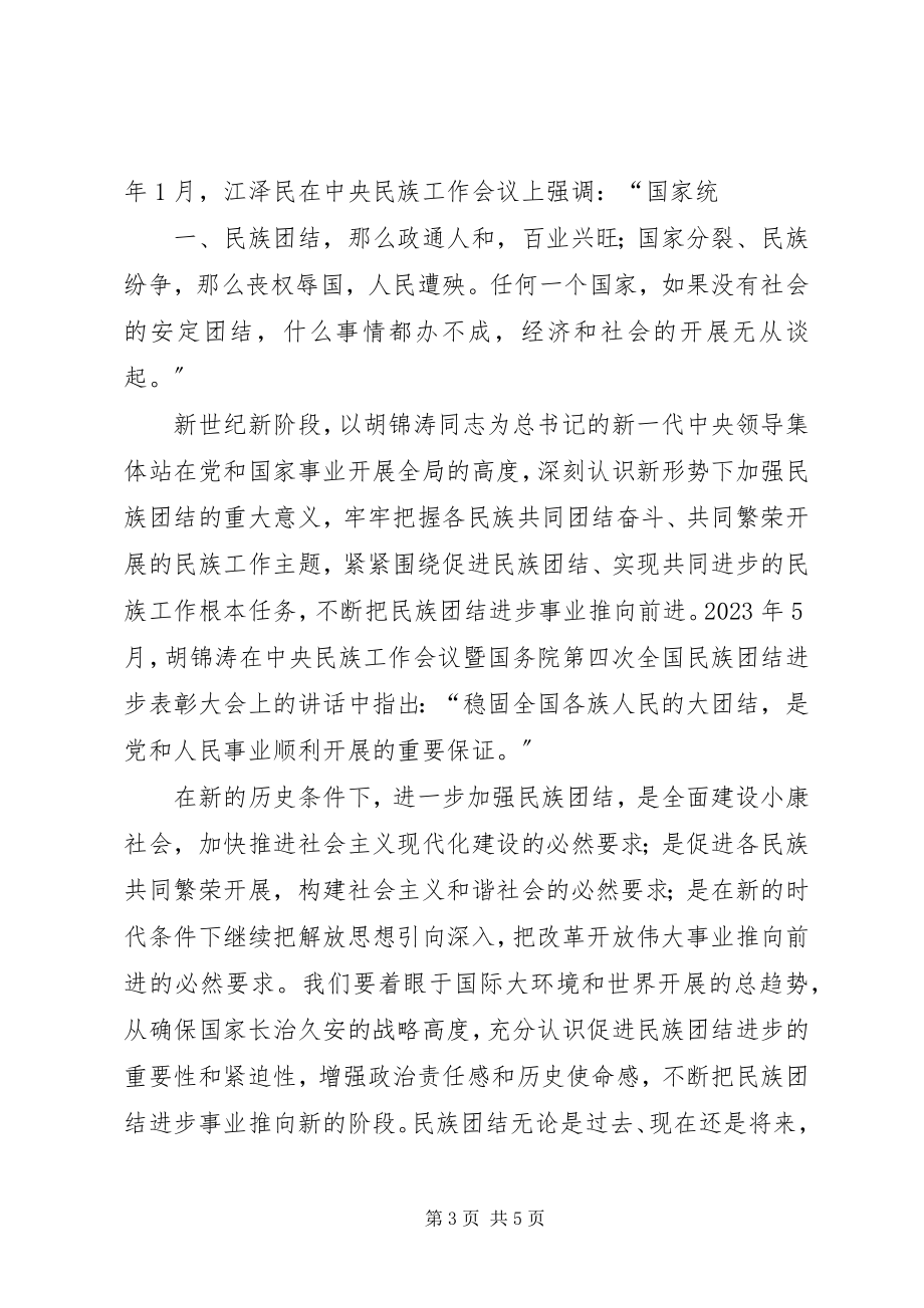 2023年民族团结心得体会董.docx_第3页