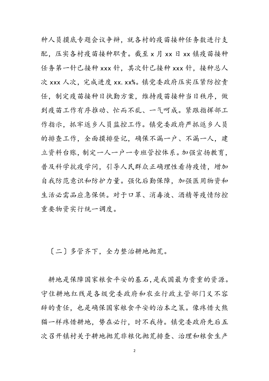 中共乡镇委员会2023年镇党委政府上半年工作总结.doc_第2页