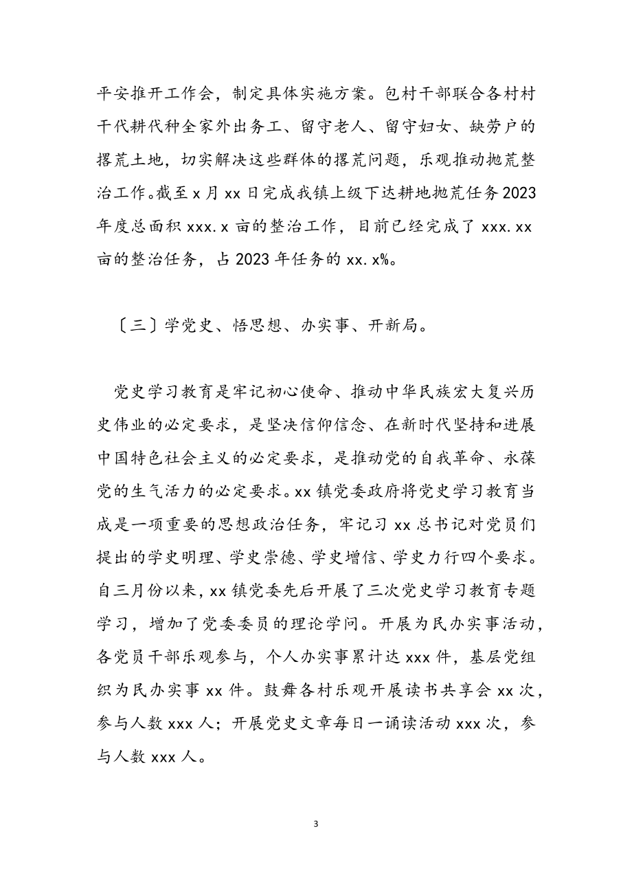 中共乡镇委员会2023年镇党委政府上半年工作总结.doc_第3页