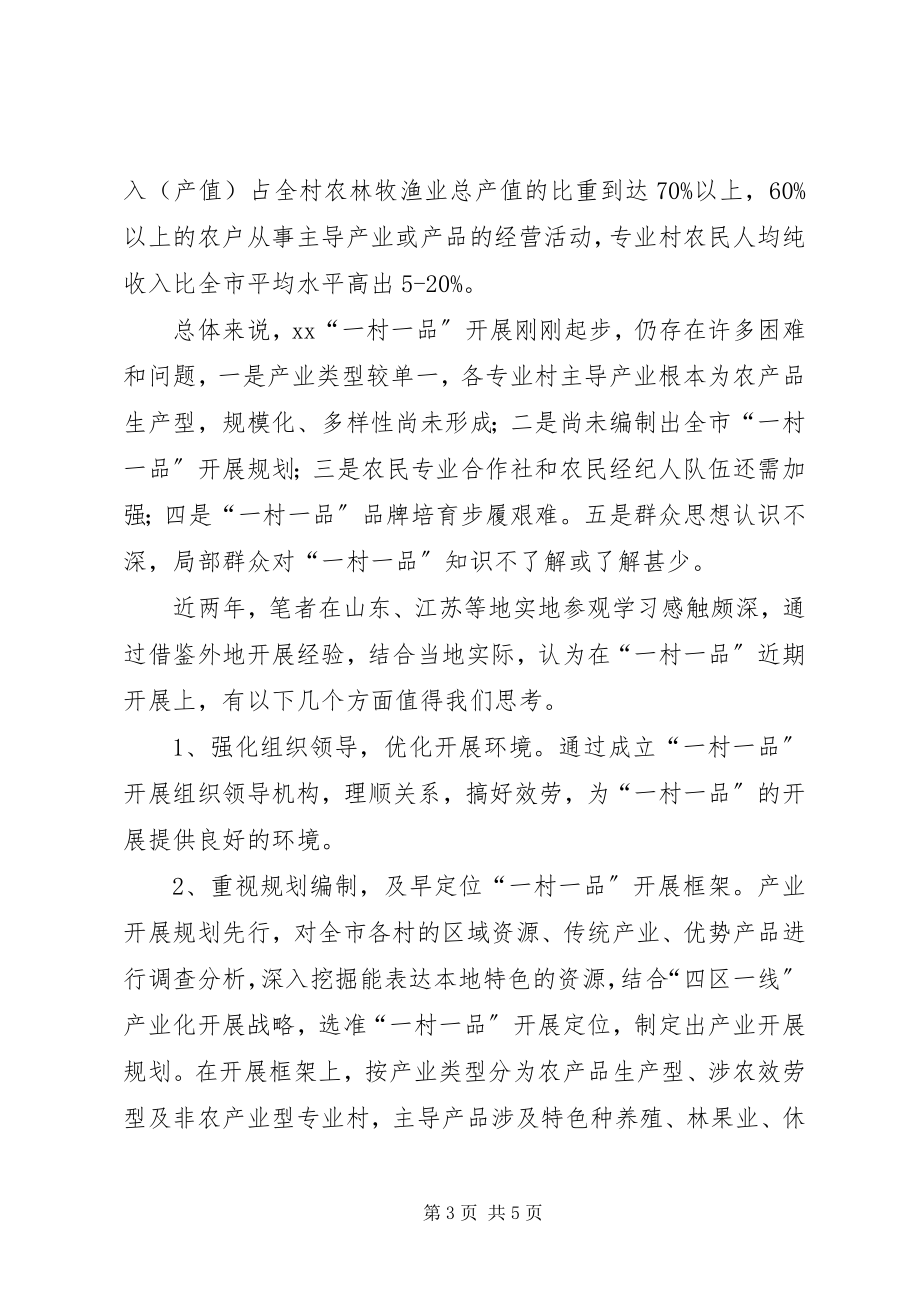 2023年一村一品强村富民工程发展情况调研思考.docx_第3页