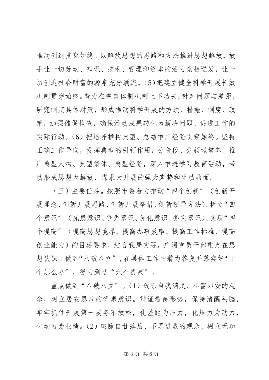 2023年审计局开展继续解放思想学习教育活动的实施方案.docx_第3页