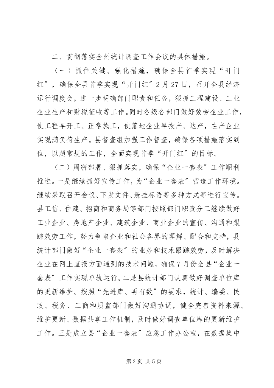 2023年县贯彻落实全州统计调查工作会议精神情况汇报.docx_第2页