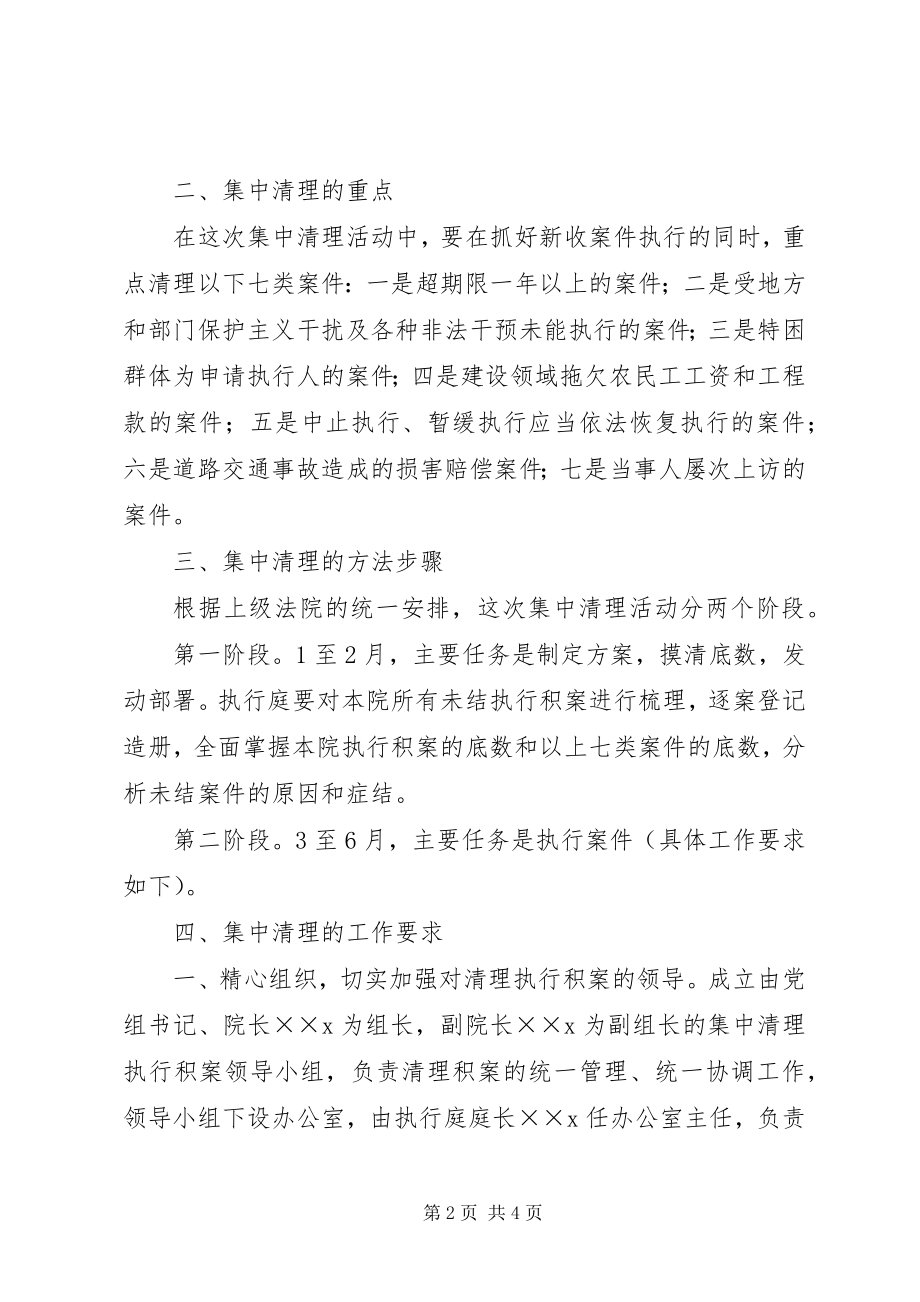 2023年法院关于集中清理执行积案专项活动的方案.docx_第2页