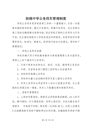 2023年阳绵中学公务用车管理制度.docx