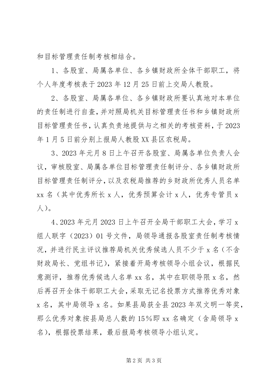 2023年县财政局年度考核工作实施方案.docx_第2页