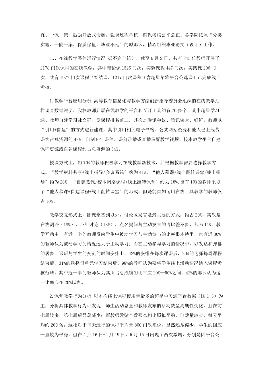 2023年学院春季学期本科在线教学总结.docx_第2页