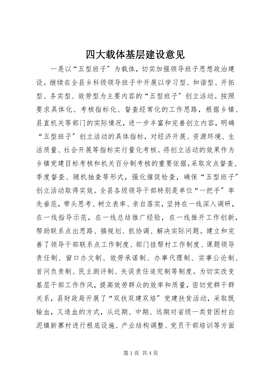 2023年四大载体基层建设意见.docx_第1页