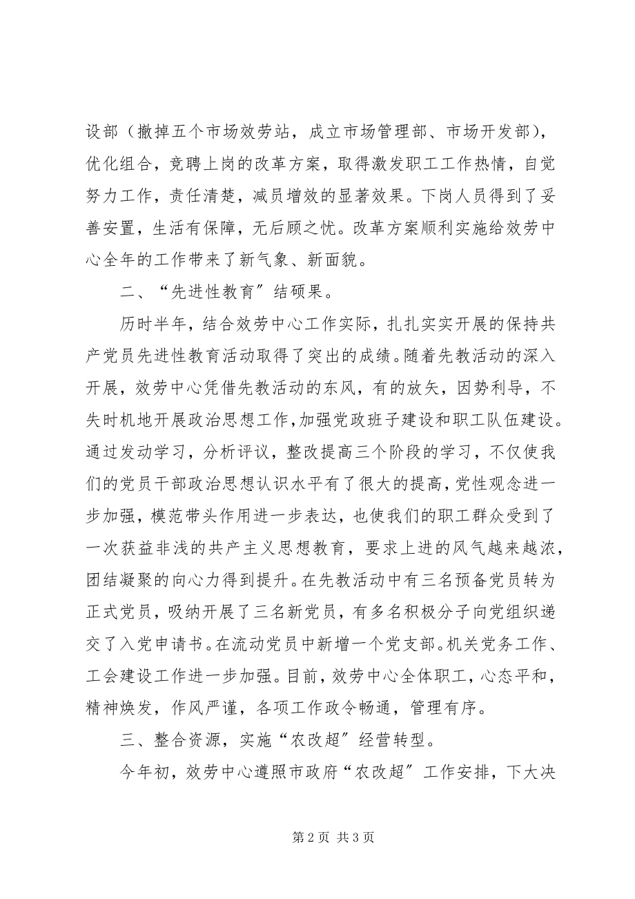 2023年市场服务中心的年度工作总结.docx_第2页