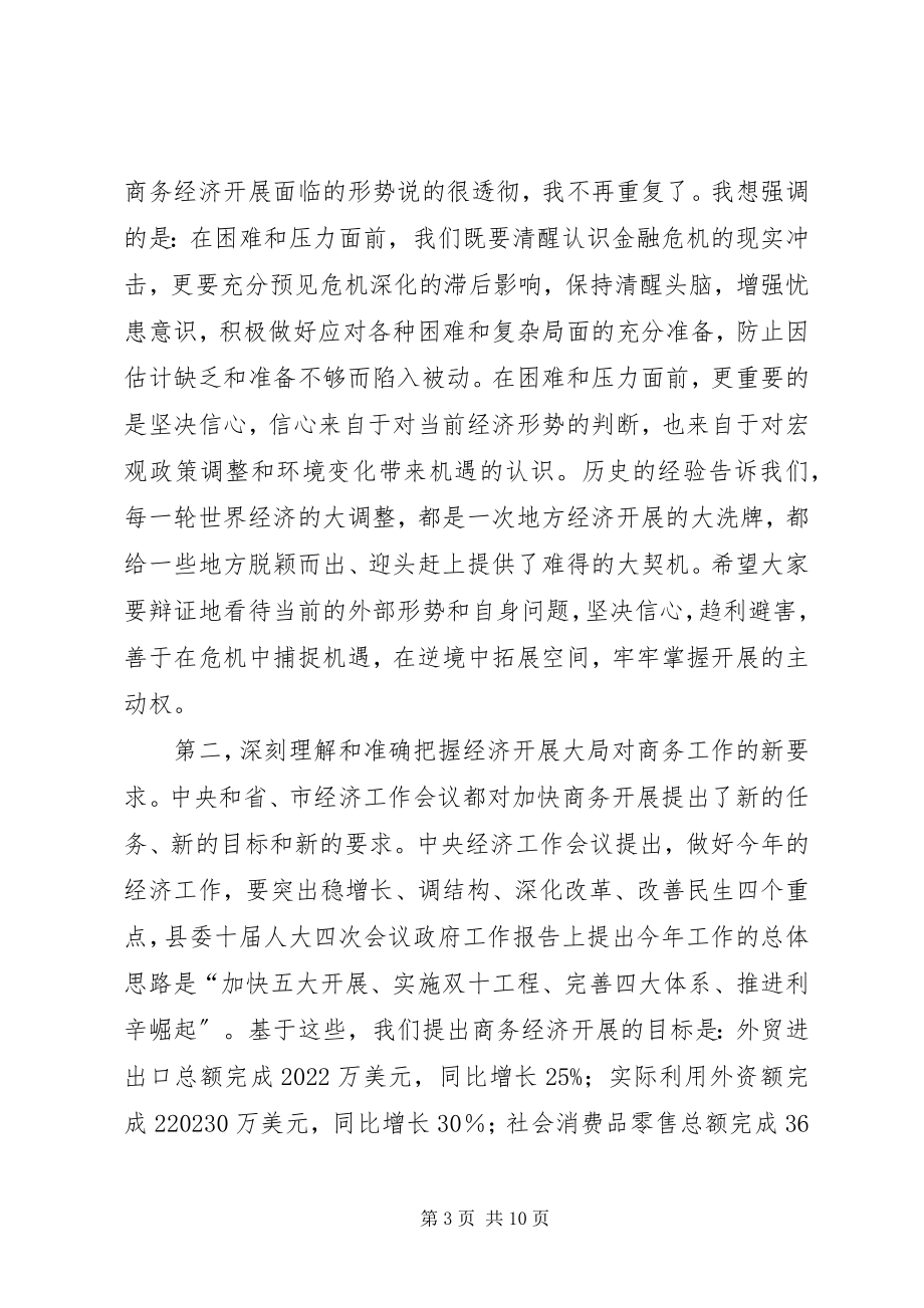 2023年副县长在商务春训会的讲话.docx_第3页