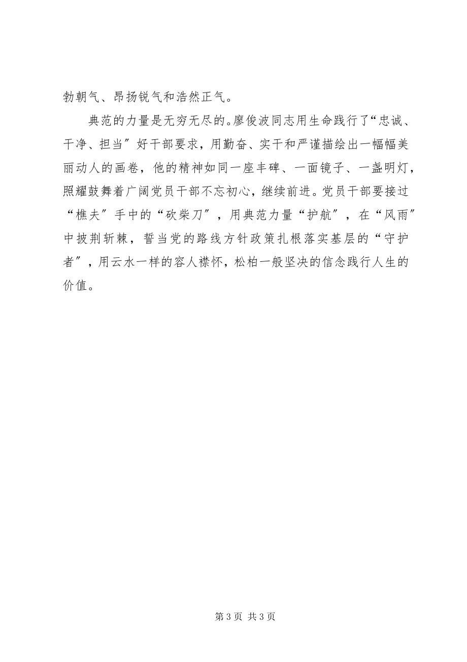 2023年廖俊波樵夫精神学习心得体会.docx_第3页