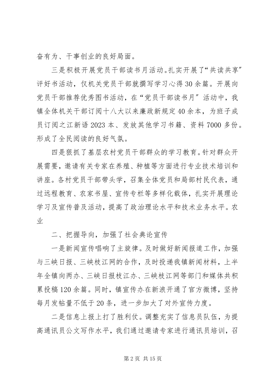 2023年乡镇上半年宣传工作总结.docx_第2页