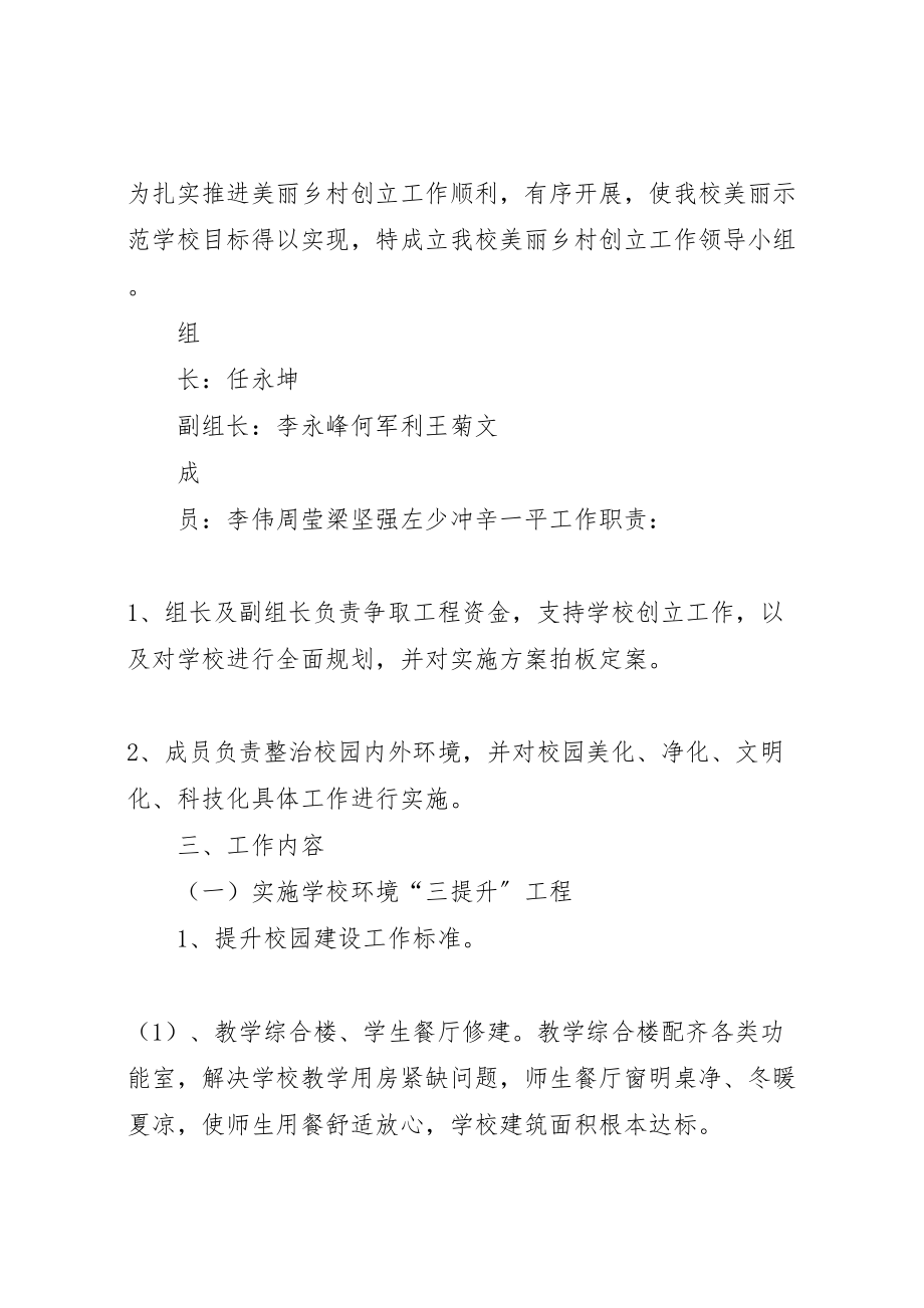 2023年辛家寨中学美丽乡村创建实施方案.doc_第2页